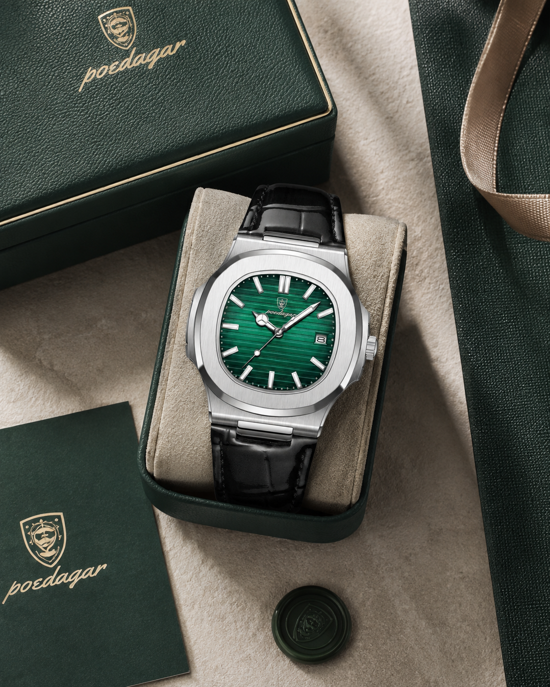 PD Prestige Nautilus Style Green Dial Watch