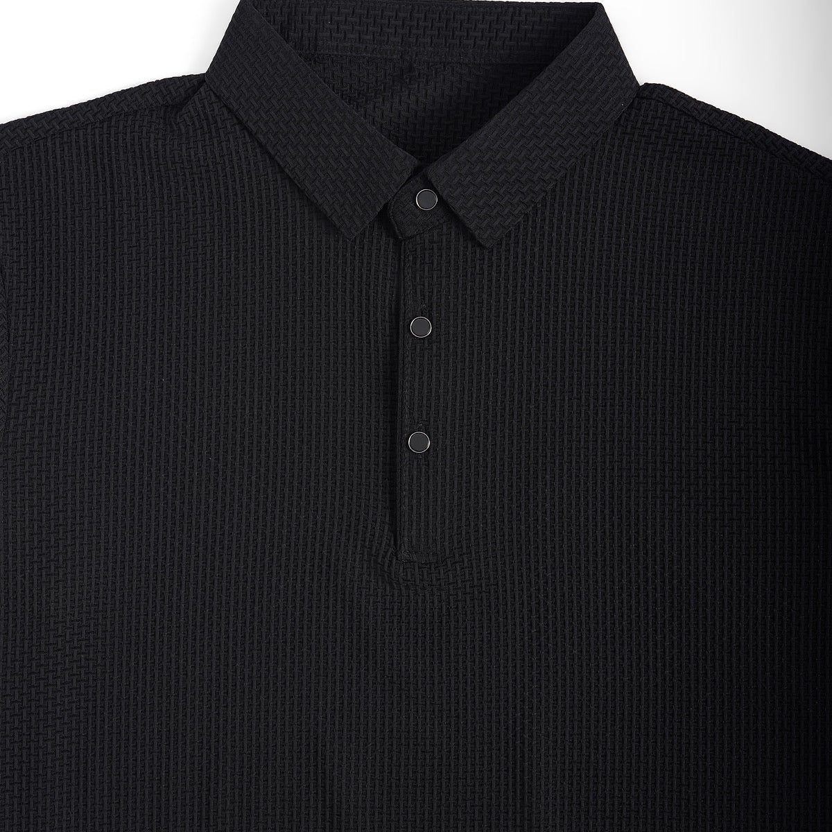 Soffice Minimale Men's Long Sleeve Polo Shirt – Slim Fit
