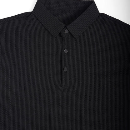 Soffice Minimale Men's Long Sleeve Polo Shirt – Slim Fit