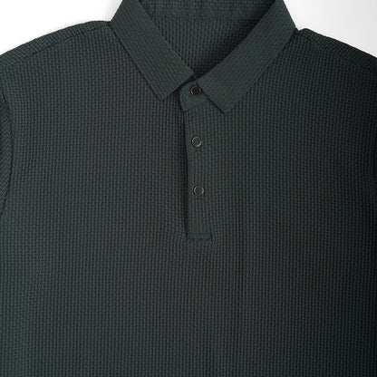 Soffice Minimale Men's Long Sleeve Polo Shirt – Slim Fit