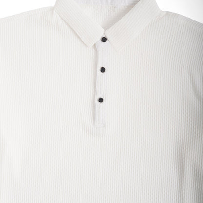 Soffice Minimale Men's Long Sleeve Polo Shirt – Slim Fit