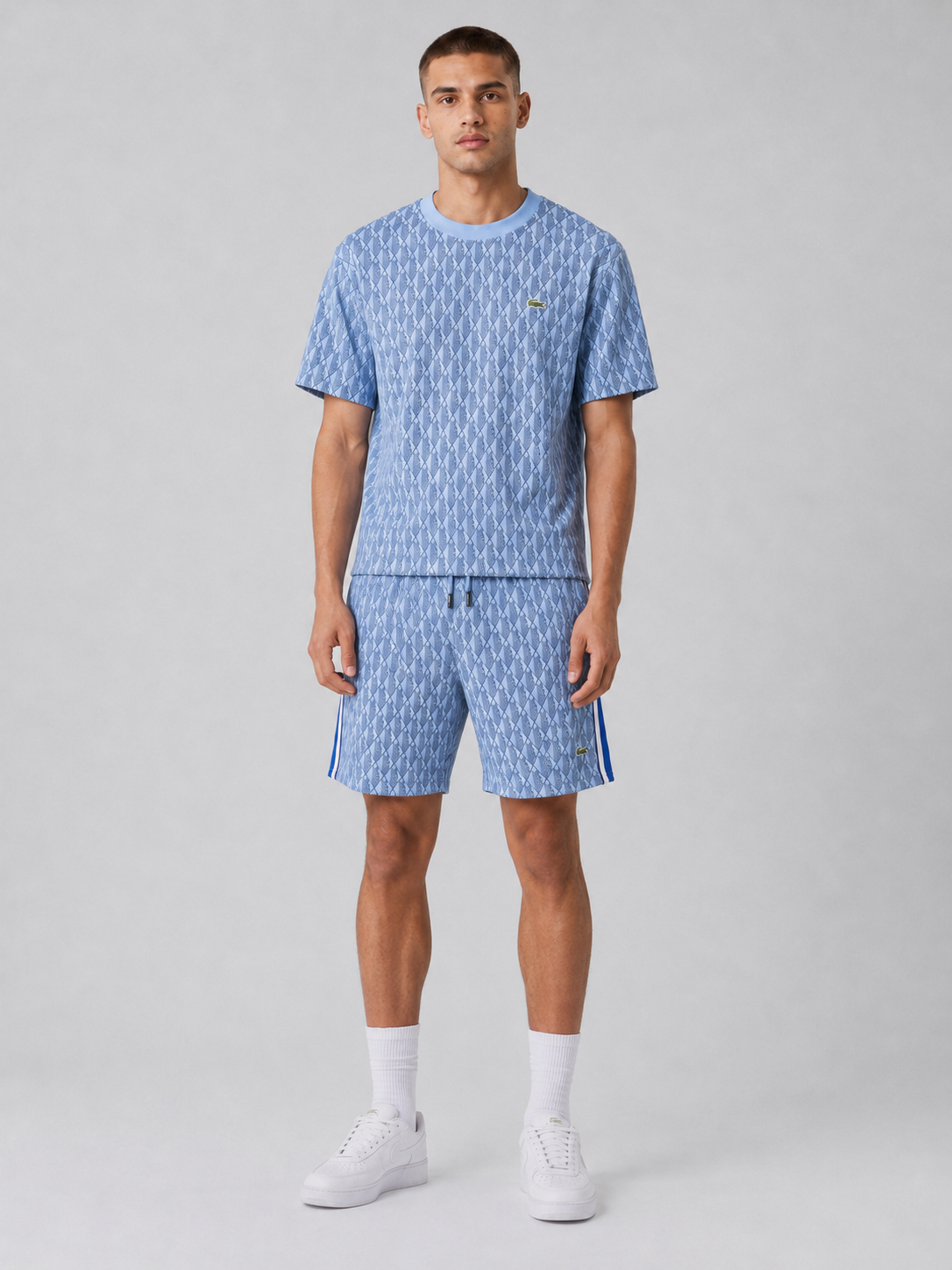 Light Blue Cotton T-Shirt & Shorts Set