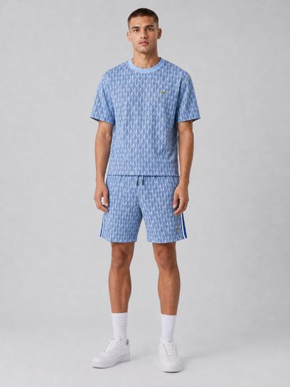Light Blue Cotton T-Shirt & Shorts Set