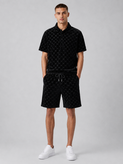 Black Shirt & Shorts Set