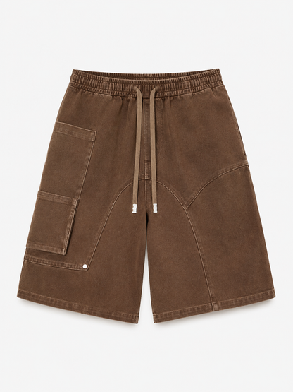Straight-Leg Cotton Casual Shorts