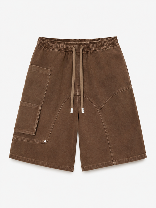 Straight-Leg Cotton Casual Shorts