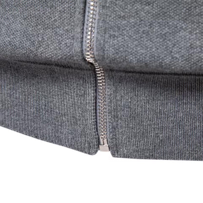 Vento Men's Zip-Up Cardigan – Smart Casual Knit Sweater