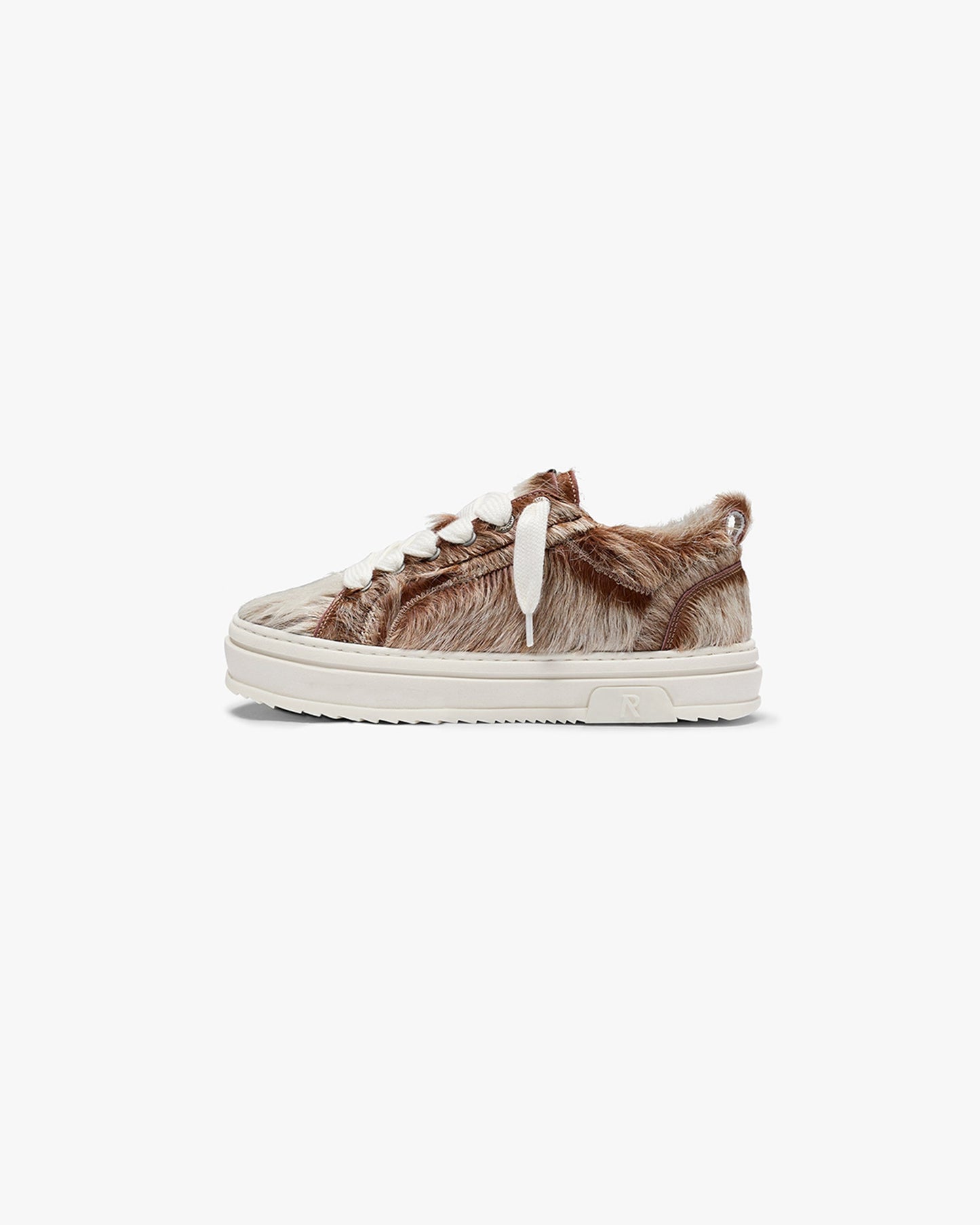 Pony Hair Leather Low-Top Sneakers