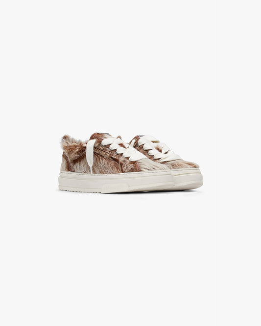 Pony Hair Leather Low-Top Sneakers