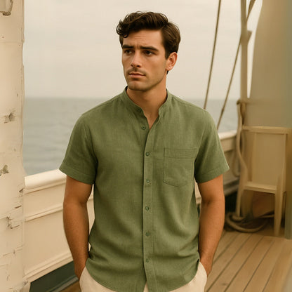 Mandarin Shirt Refined Escape