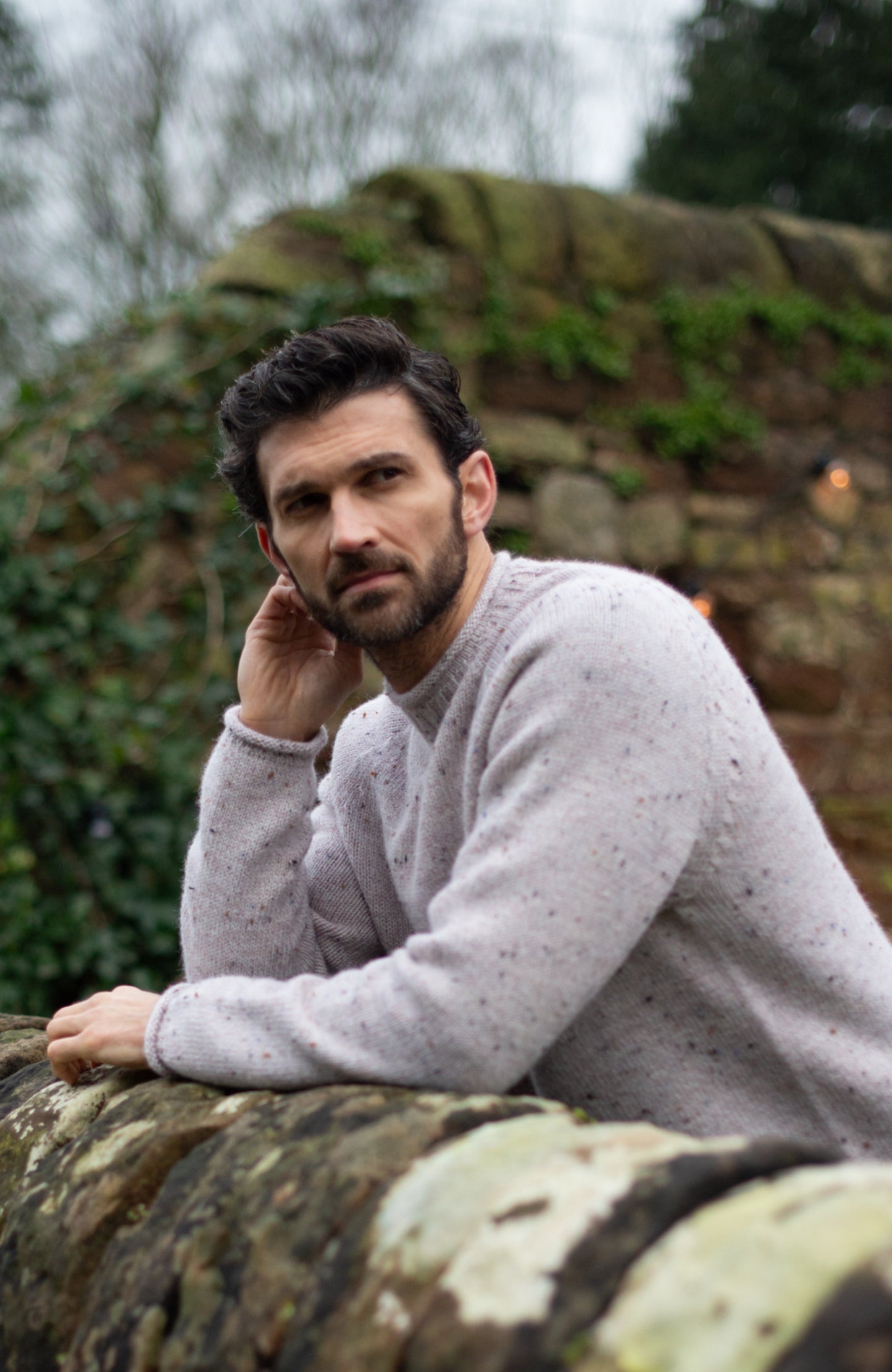 Mens British Wool Fishermans Crew Neck Jumper