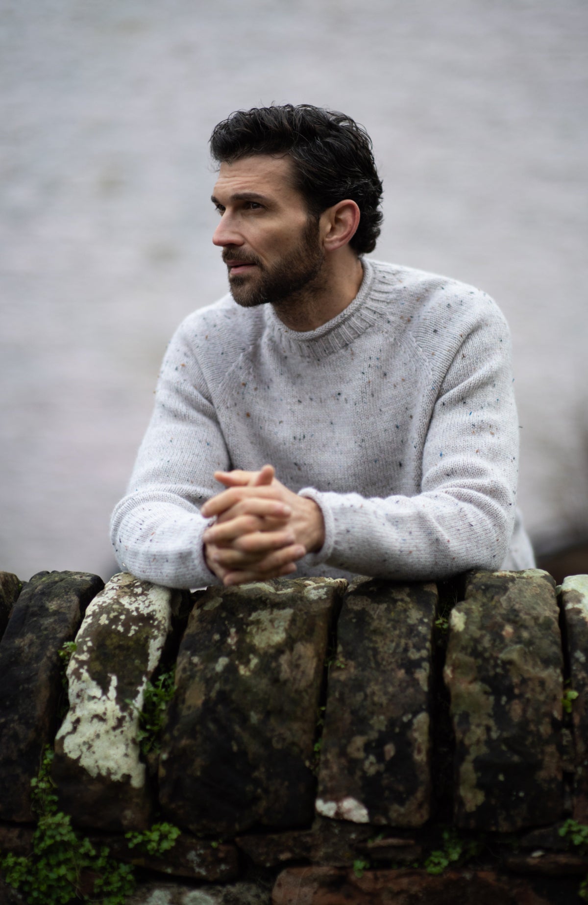 Mens British Wool Fishermans Crew Neck Jumper