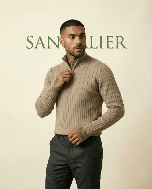 Quarter-Zip Sweater Ribbed Heritage