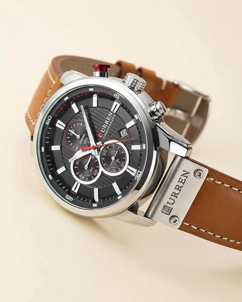 Men's Chronograph Premium Leather Watch - Dominus