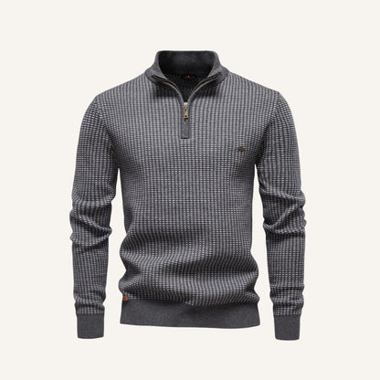 Quarter-Zip Sweater Heritage Weave