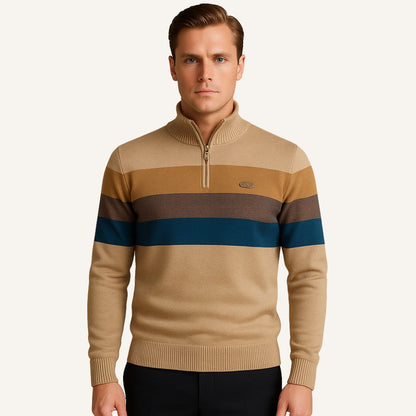 Striped Sweater Prestige Quarter-Zip