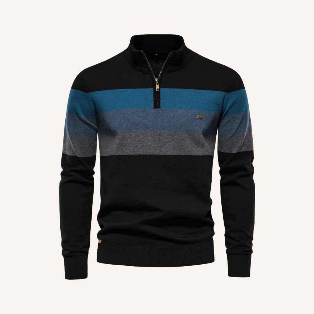Striped Sweater Prestige Quarter-Zip