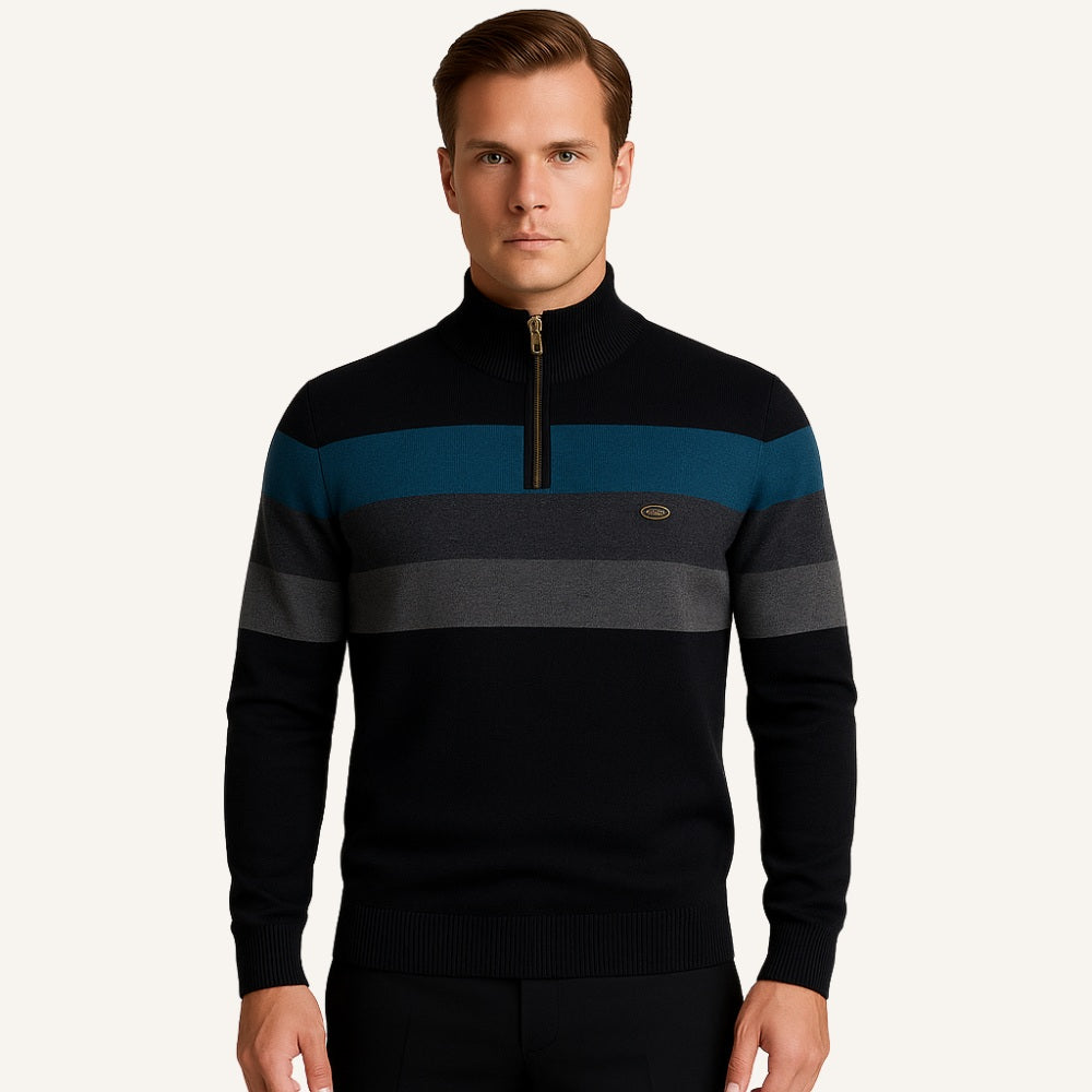 Striped Sweater Prestige Quarter-Zip
