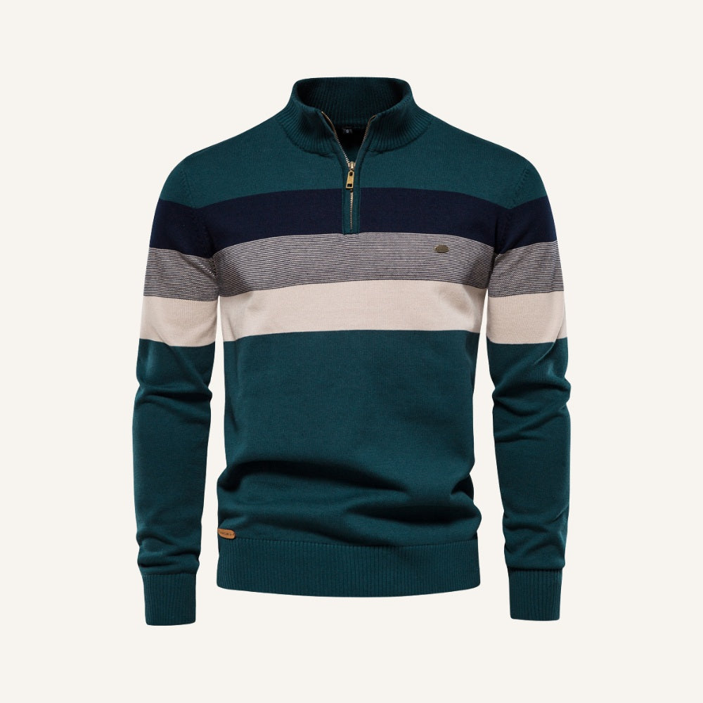 Striped Sweater Prestige Quarter-Zip