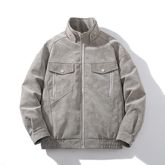 Korean Style Stand Collar Jacket