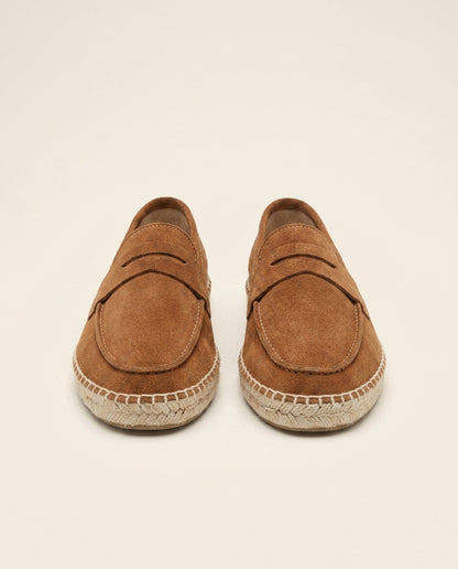Suede Espadrille Loafer Tan