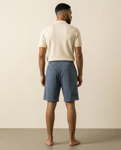 LC Paris Fleece Shorts Steel Blue