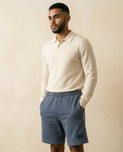 LC Paris Fleece Shorts Steel Blue