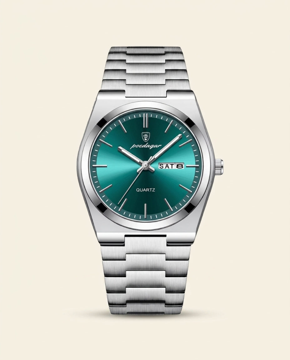PD Prestige Green Dial Steel Watch