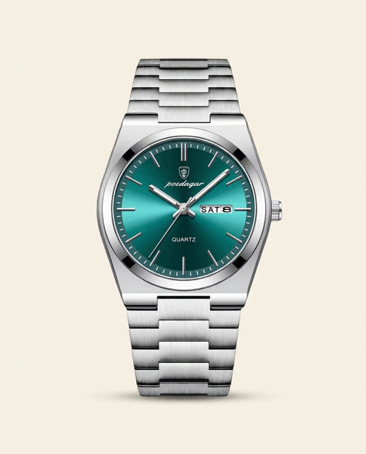 PD Prestige Green Dial Steel Watch