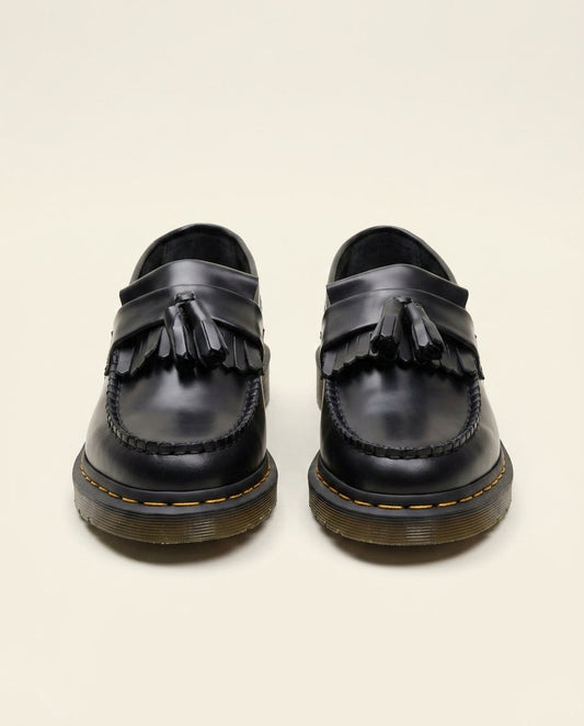 Leather Tassel Loafer Black