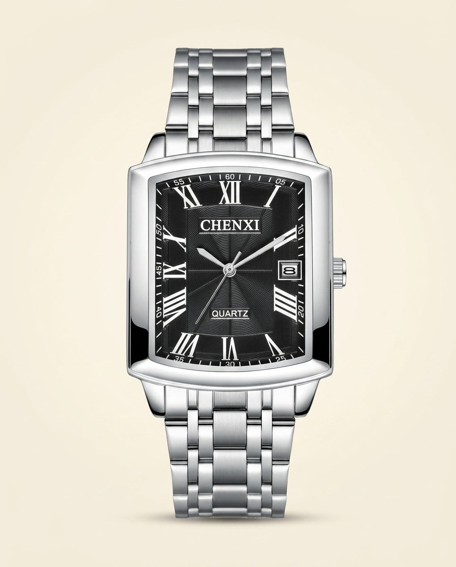 CX Classic Rectangle Roman Watch Silver