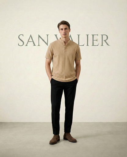 Mandarin Collar Shirt Soft Structure