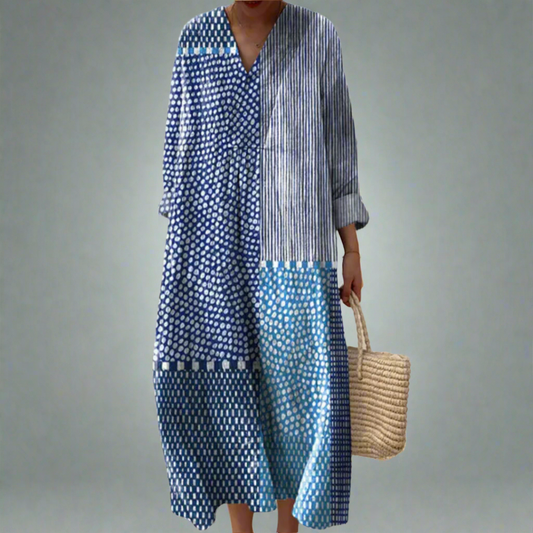 Refined geometric print smart dress for women | Emerson
