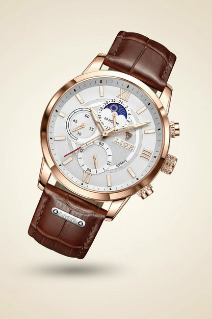 Leather Watch Prestige Moonphase