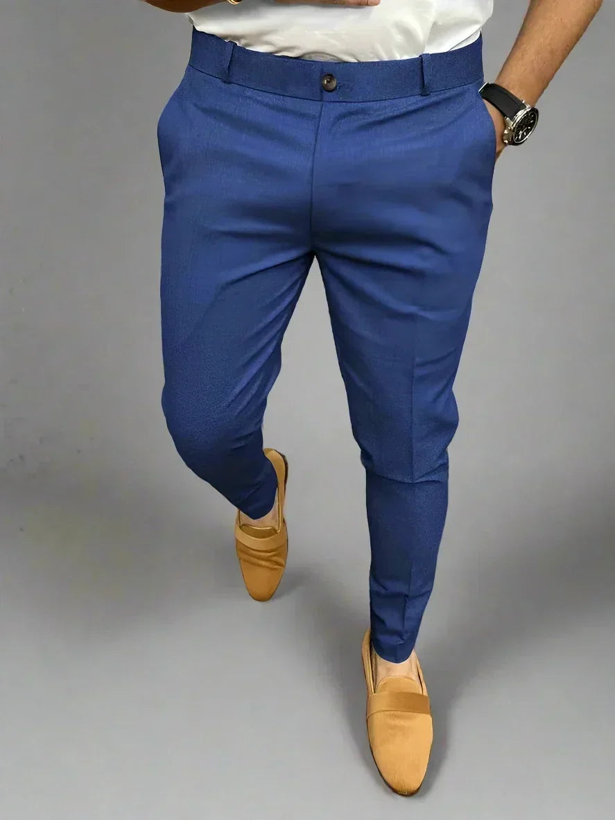 Legato Men's Tailored Pants – Stretch Smart Casual Trousers