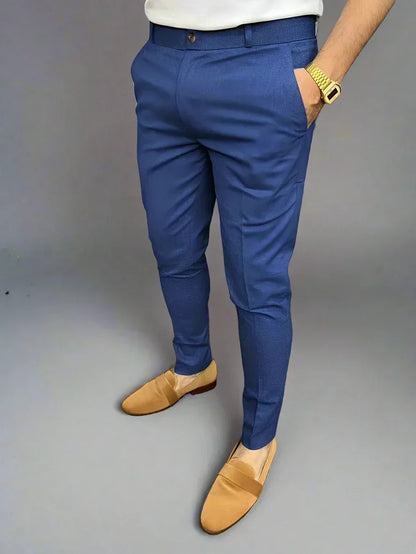 Legato Men's Tailored Pants – Stretch Smart Casual Trousers