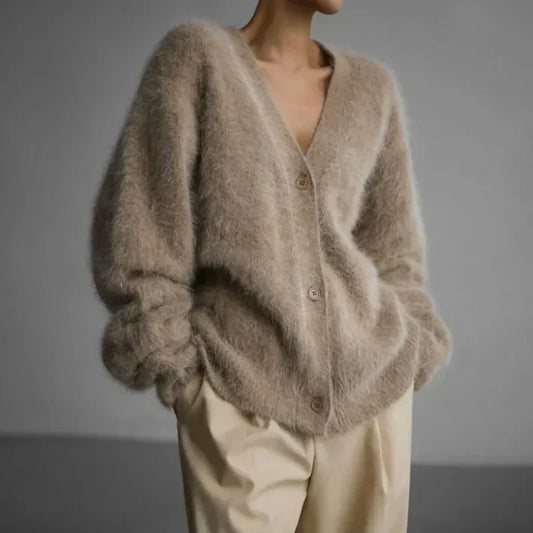 Women’s elegant loose-fit cashmere cardigan | Ella