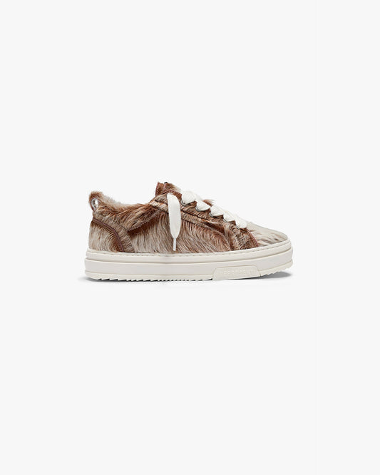 Pony Hair Leather Low-Top Sneakers