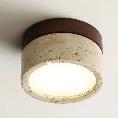 Minimalist Natural Stone Flush-Mount Light for Calm, Modern Interiors
