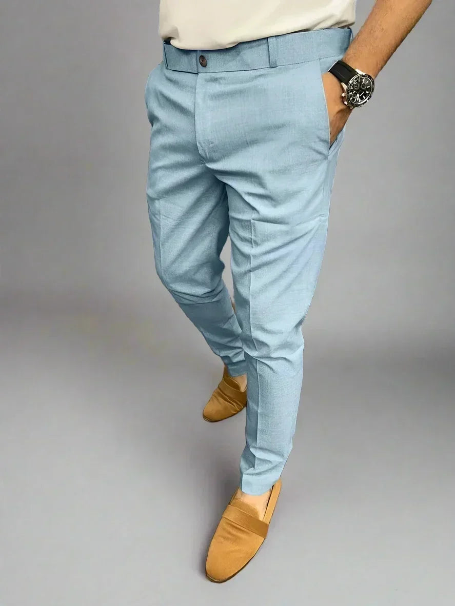 Legato Men's Tailored Pants – Stretch Smart Casual Trousers