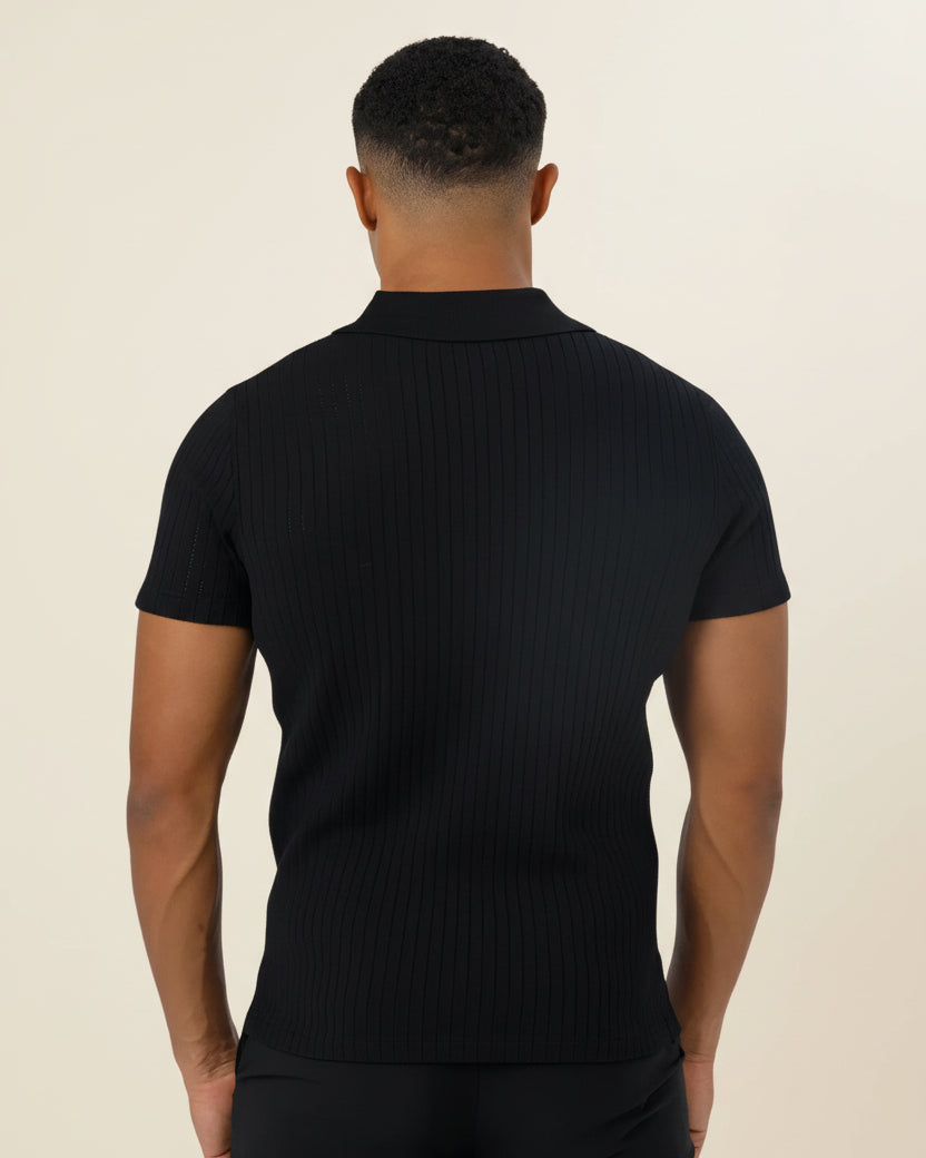Men's Knit Polo Shirt Old Money Saville
