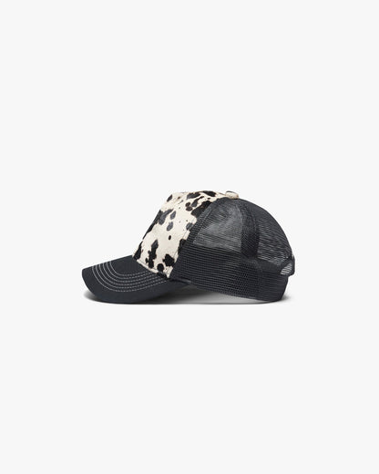 Cowhide Print Trucker Cap