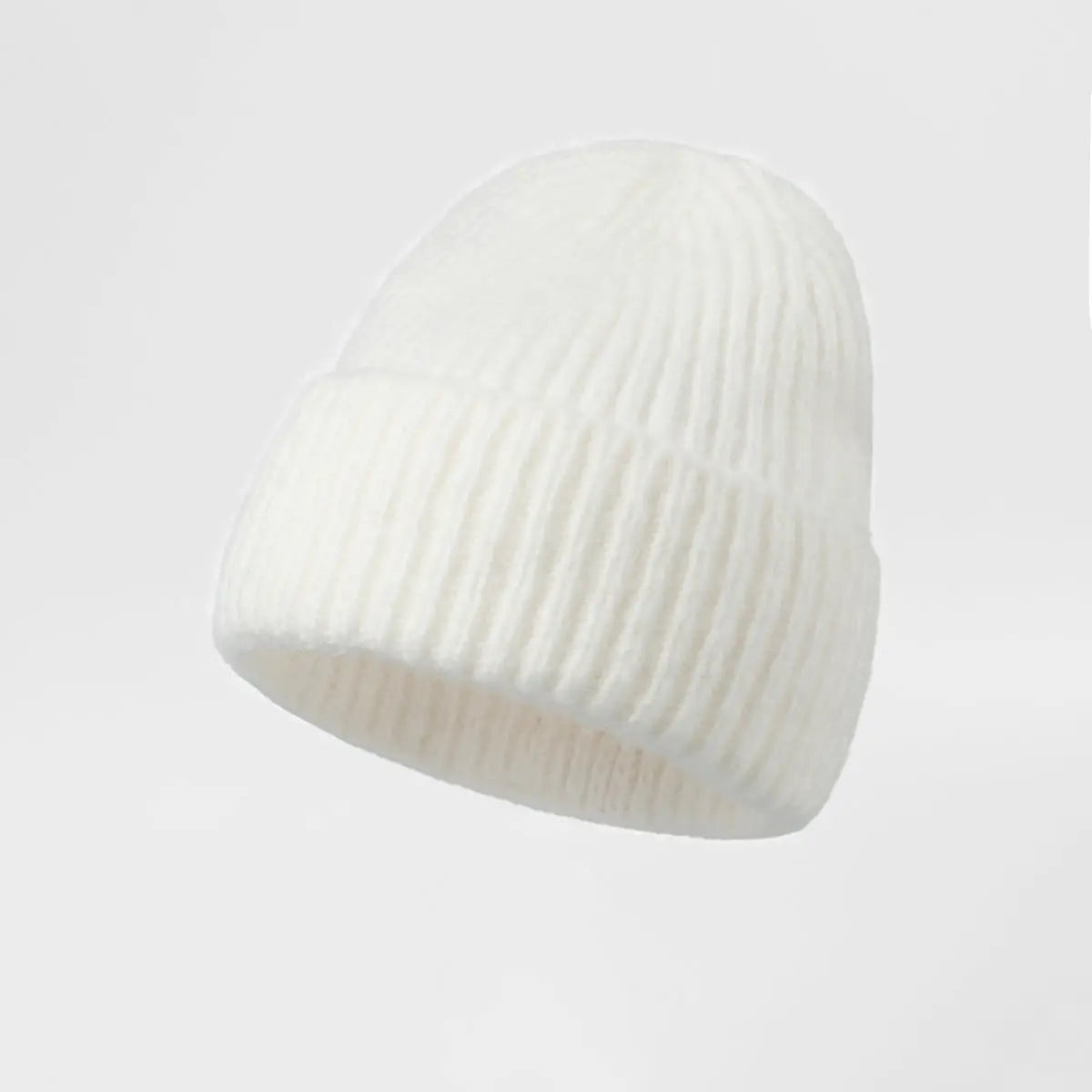 Cuffed Knit Mohair Blend Beanie Hat