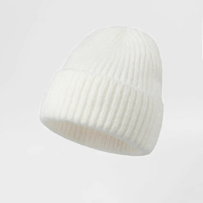 Cuffed Knit Mohair Blend Beanie Hat