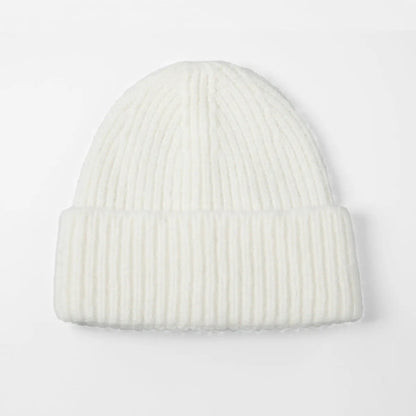 Cuffed Knit Mohair Blend Beanie Hat