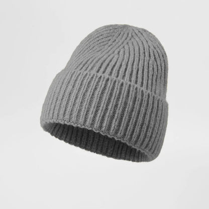 Cuffed Knit Mohair Blend Beanie Hat