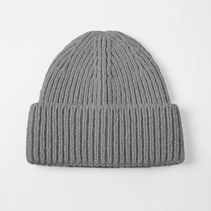 Cuffed Knit Mohair Blend Beanie Hat