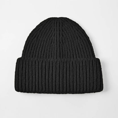 Cuffed Knit Mohair Blend Beanie Hat