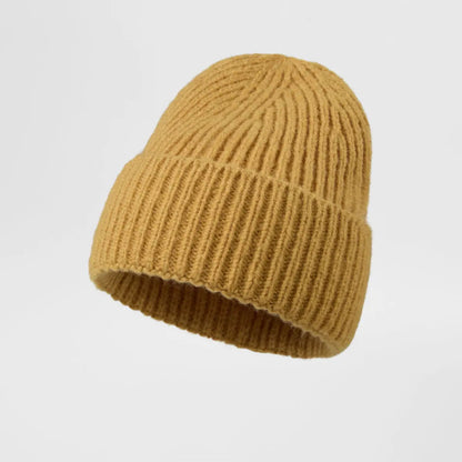 Cuffed Knit Mohair Blend Beanie Hat