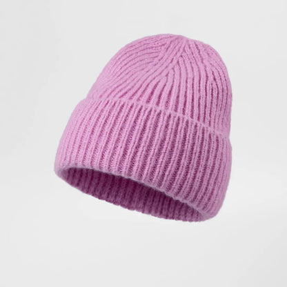 Cuffed Knit Mohair Blend Beanie Hat